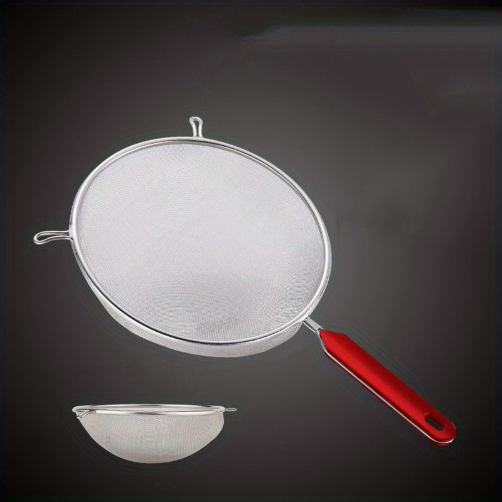 Stainless Steel Mesh Strainer Double Ears Frying Scoop Cooking Tools Flour Mesh Sieve  Noodles