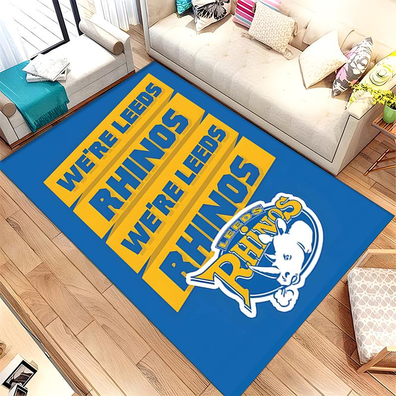 Leeds Rhinos (14) Rug Suitable For Living Rooms Bedrooms Computer Rooms Dining Areas And Placement Under Tables And Chairs Also An Ideal Choice For Of