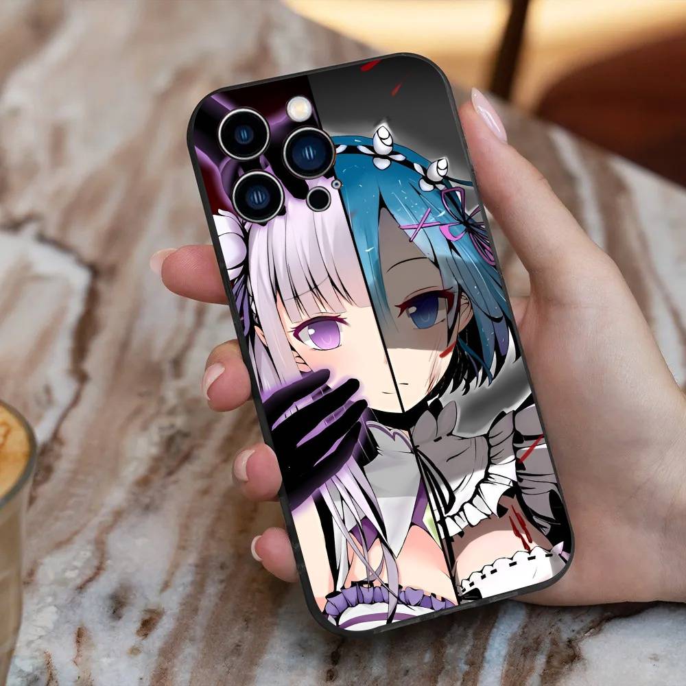 ReZero Rem Phone Case Silicone Soft For IPhone 17 Air 16 15 14 13 12 11 Plus Pro Max Plus