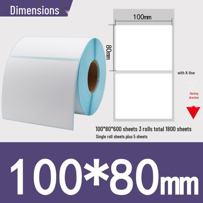 Thermal Self-Adhesive Barcode Print Labels for Logistics and Supermarket Scales (Sizes: 100 To 20)