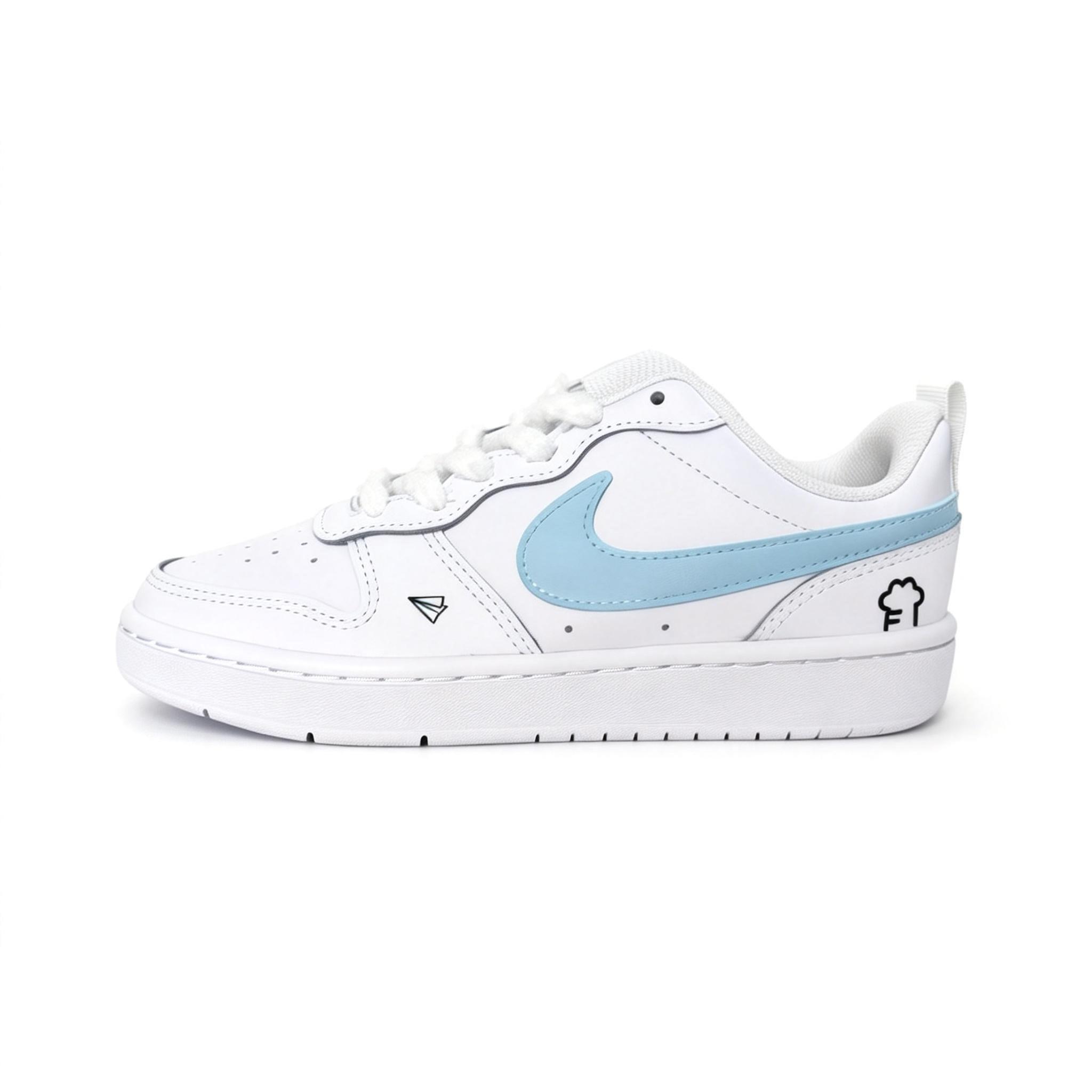 

Nike Ice Blue Cloud Leather Cushioning Abrasion Resistant Slip Resistant Low top Skateboard Shoes Unisex Pink Blue BQ5448-100(team1670-) 35.5