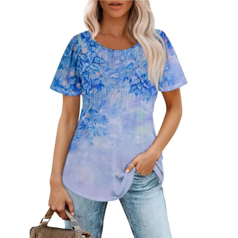 3D Printed Fashion Women's T-Shirt Summer Breathable Trend Versatile