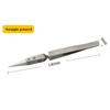 1/3Pack Ceramic Straight Tip Electronic Soldering Tweezers, Anti-Static Reverse Acid Resistant Precision Chuck Ceramic Tweezers