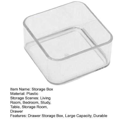 Drawer Storage Box, Transparent Large Capacity Organize, Partition Storage Container for Hair Accessories Jewelry Sundries