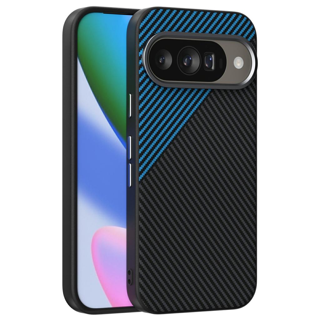 ABEEL For Google Pixel 10 / 10 Pro Magnetic Case Carbon Fiber Texture TPU PC PU Phone Back Cover