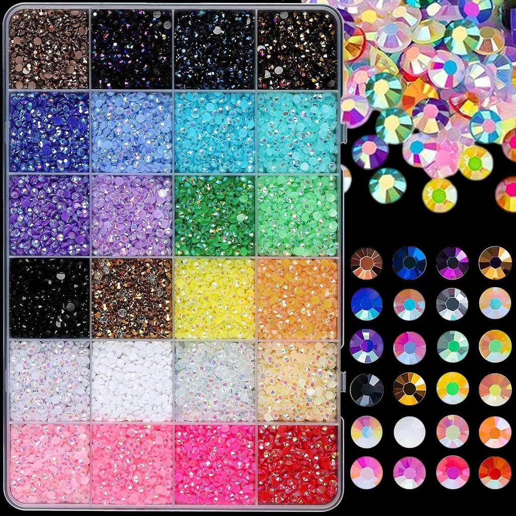40-Grids Large Capacity 3mm Flat-Bottom DIY Resin Nail Drill for Jewelry Ornaments