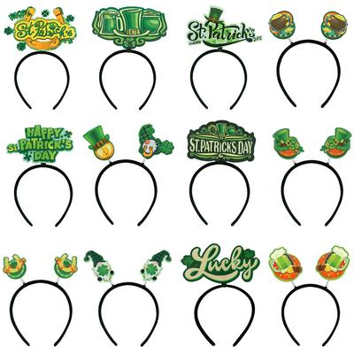 Frauen Stirnbänder St. Patrick's Day Kopfschmuck Party Dekorieren Stirnband St. Patrick's Spange Plastik Haarreifen Haaraccessoires
