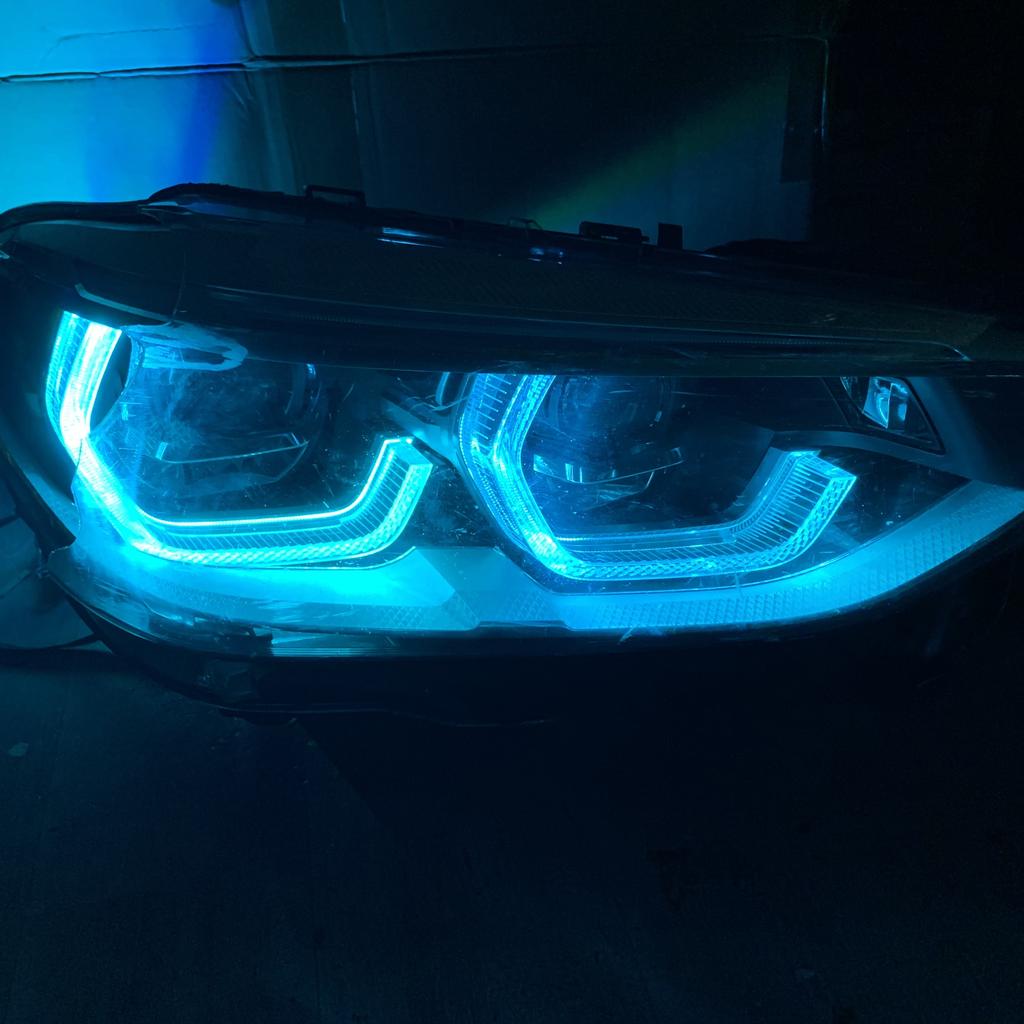 Lemon Yellow DRL LED Modules For BMW G01 X3 G02 X4 F97 X3M F98 X4M CSL Daytime Running Lights Adaptive LED Angel Eyes 7466107