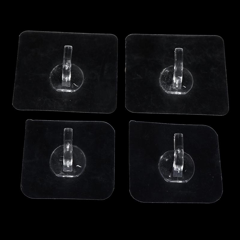 5Pcs Super Glue Hook Transparent Strong Self Adhesive Wall Hangers For Kitchen