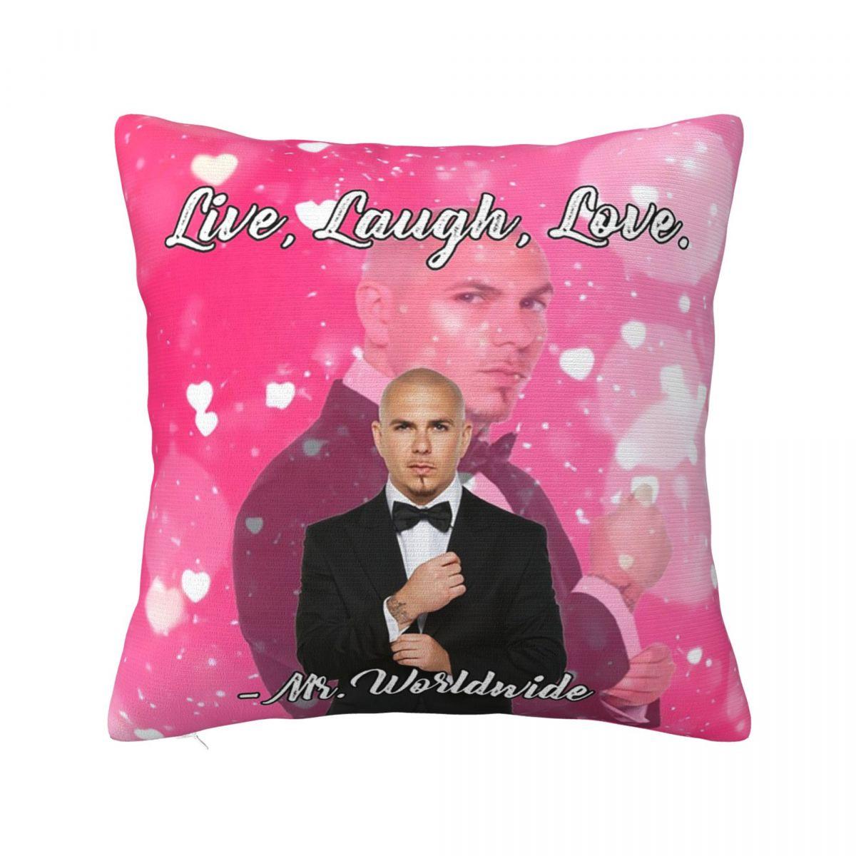 Mr Worldwide Says To Girlboss Square Pillowcase Pillow Cover Cushion Zip Decorative Comfort Throw Pillow for Home Sofa 30x30 cm 12x12 in