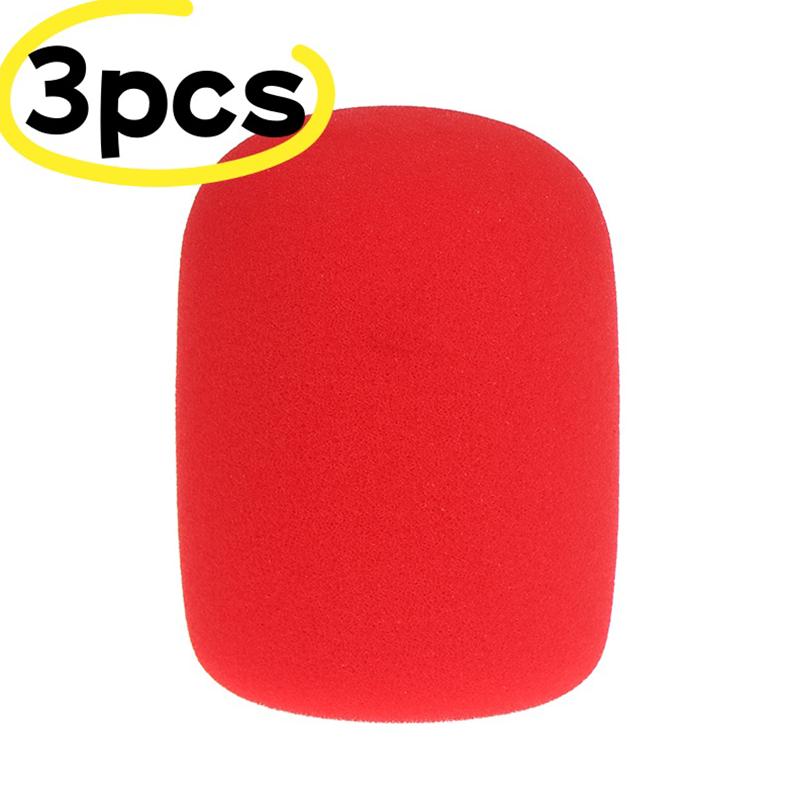 

1/3 Pcs Mike Windscreens Sponge Protective Case Sponge Cover For Jbl Partybox Encore2 Microphone Sponge Windproof Cover Red 3pcs