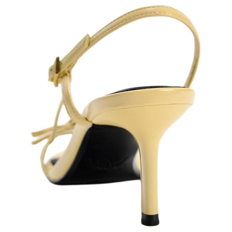 Zara Pu Open Toe Cool High Heel One Strap Sandals 6.5Cm Women Sandals Yellow 13350410306
