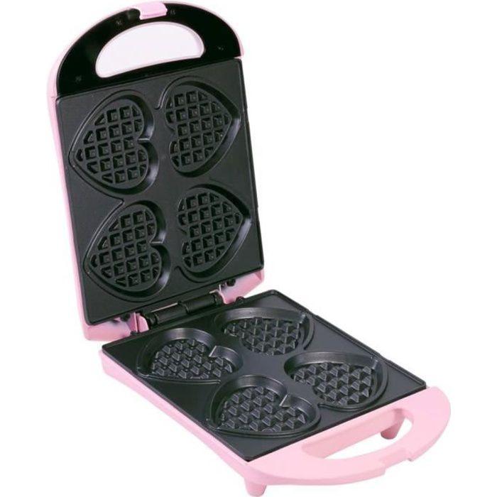 Buy Bestron Waffle Maker In the Shape of a Heart DSW271P 780 W Pink at