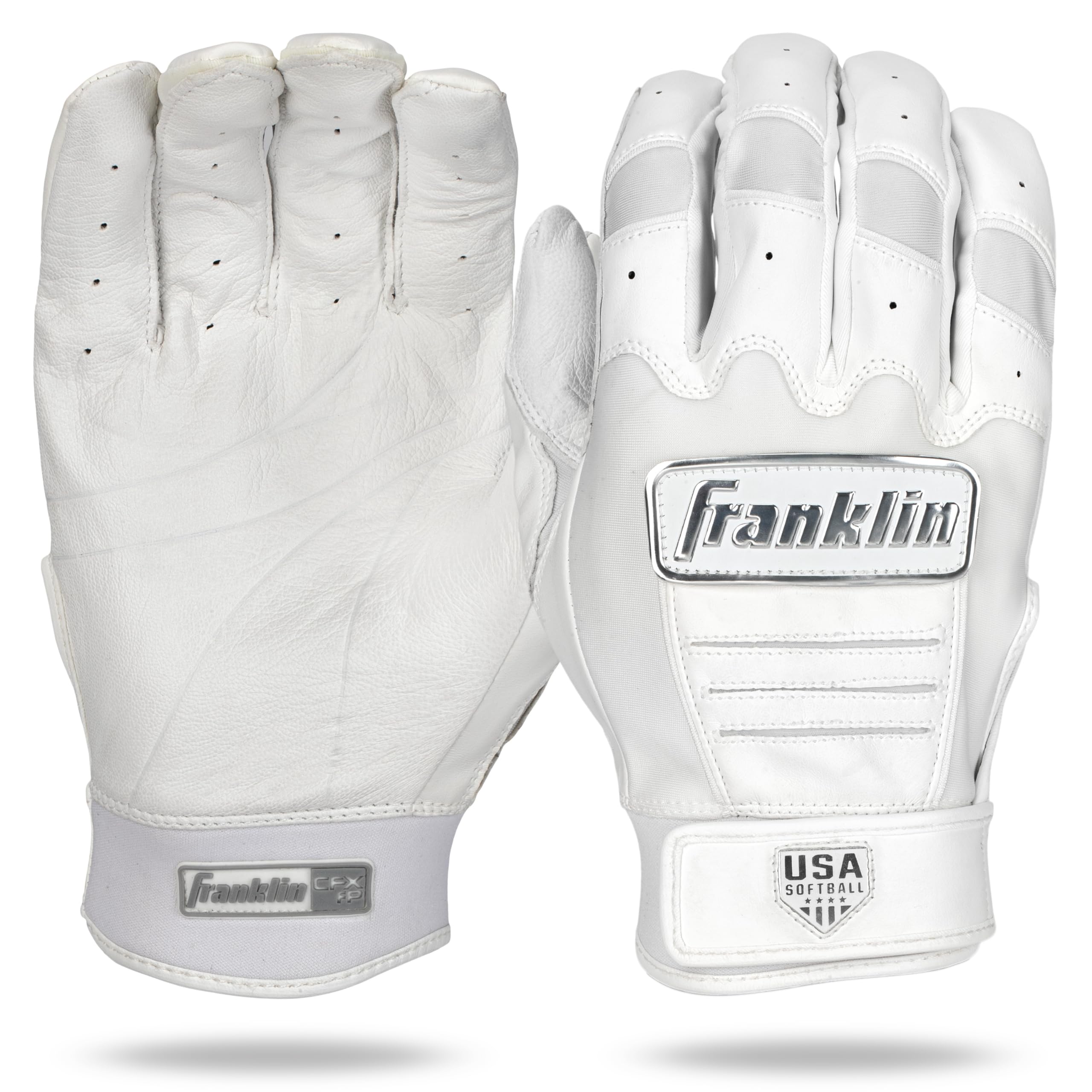 

Franklin CFX FP Batting Size M Gloves, Women s, White/Chrome,