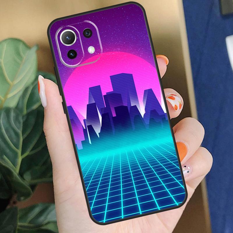 Synthwave 80's Retro Neon vaporwave Case For Xiaomi 17 Pro Max 14 15 Ultra 13T 14T 15T Pro POCO F8 F7 F5 F6 X5 X6 X7 Pro Coque