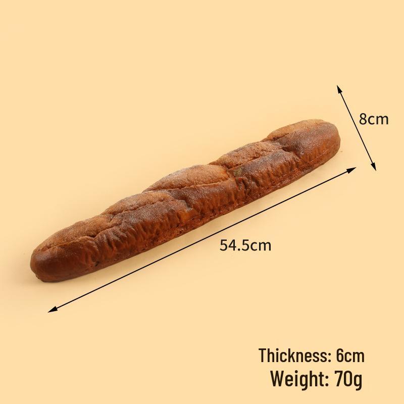Baguette e Bruco in PU Sintetico, Oggetto di Scena per Esposizione, Decorazione o Servizi Fotografici