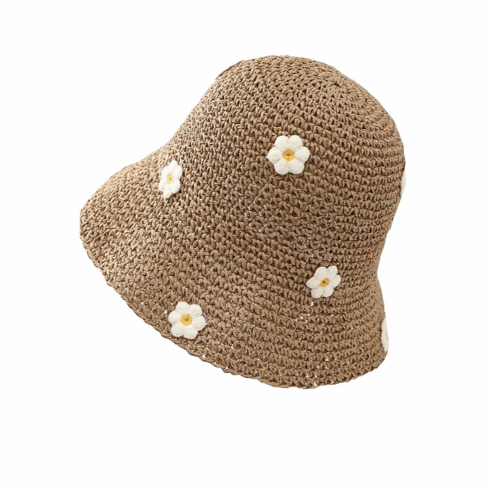 

Breathable Woman s Straw Hat Foldable Sunscreen Cap Vacation Lace Brim Sunshade Cap Beach