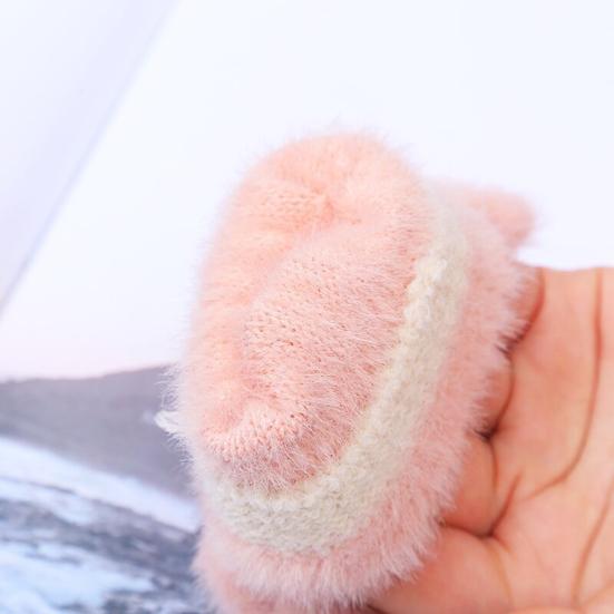 Fuzzy Convertible Mittens Fluffy Warm Fingerless Gloves with Flip Covers Winter Soft Half Finger Gloves for Women Texting Outdoor Driving