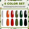 LIMEGIRL 6Pcs Gel Nail Polish Set Christmas UV Nail Polish Semi-Permanent Soak Off UV LED Varnish Nail Art Gel Kit