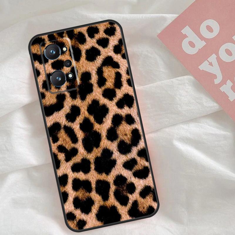 Tan Leopard Case For Realme GT7 Pro GT6 C75 C65 C67 C61 C53 C55 C51 C35 C63 C71 15 11 12 13 14 Pro Plus
