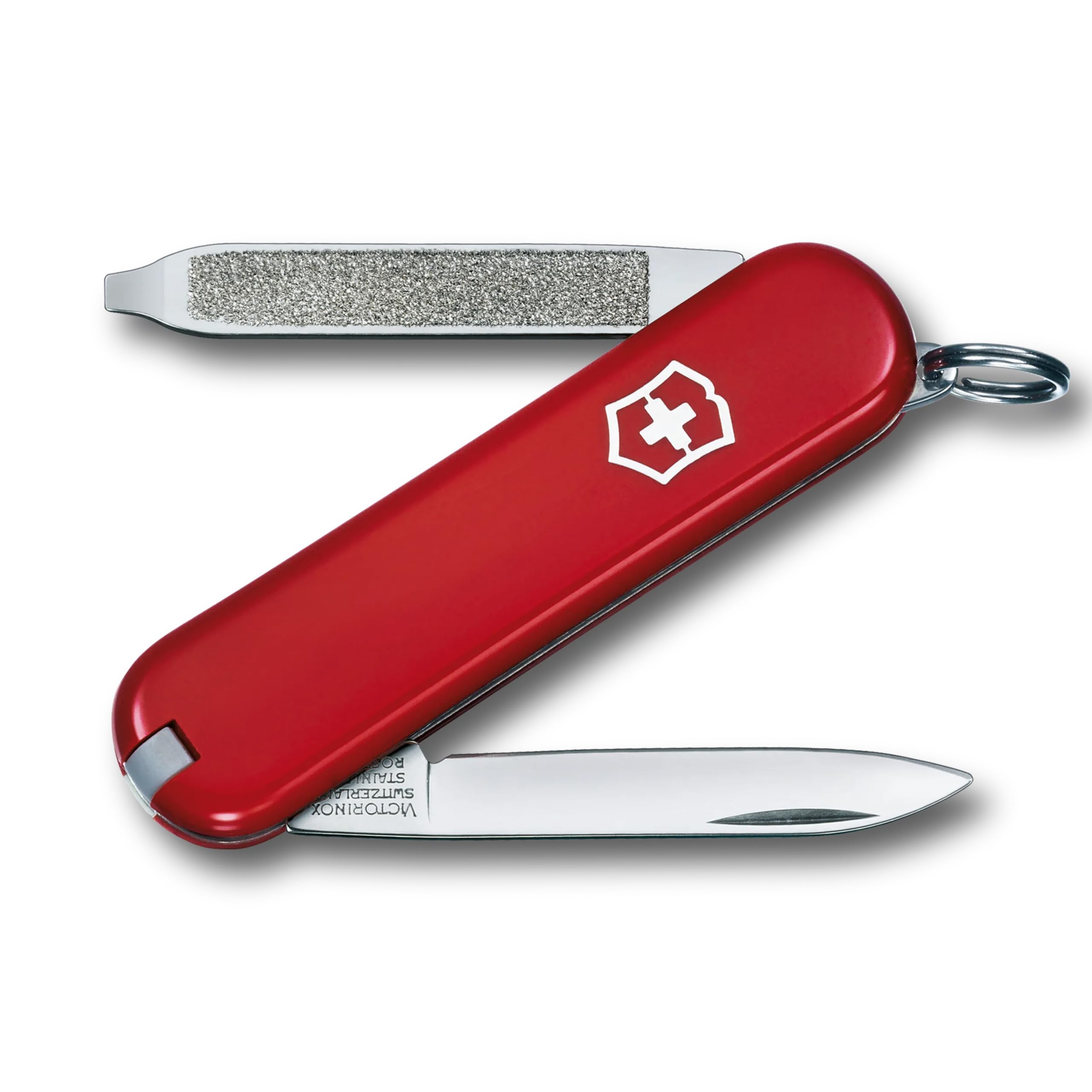 VICTORINOX Escort Zwitsers Zakmes Multifunctioneel Mes voor Buitenactiviteiten en Beschikt over een platte schroevendraaier en nagel A met 6 en - Kamperen.