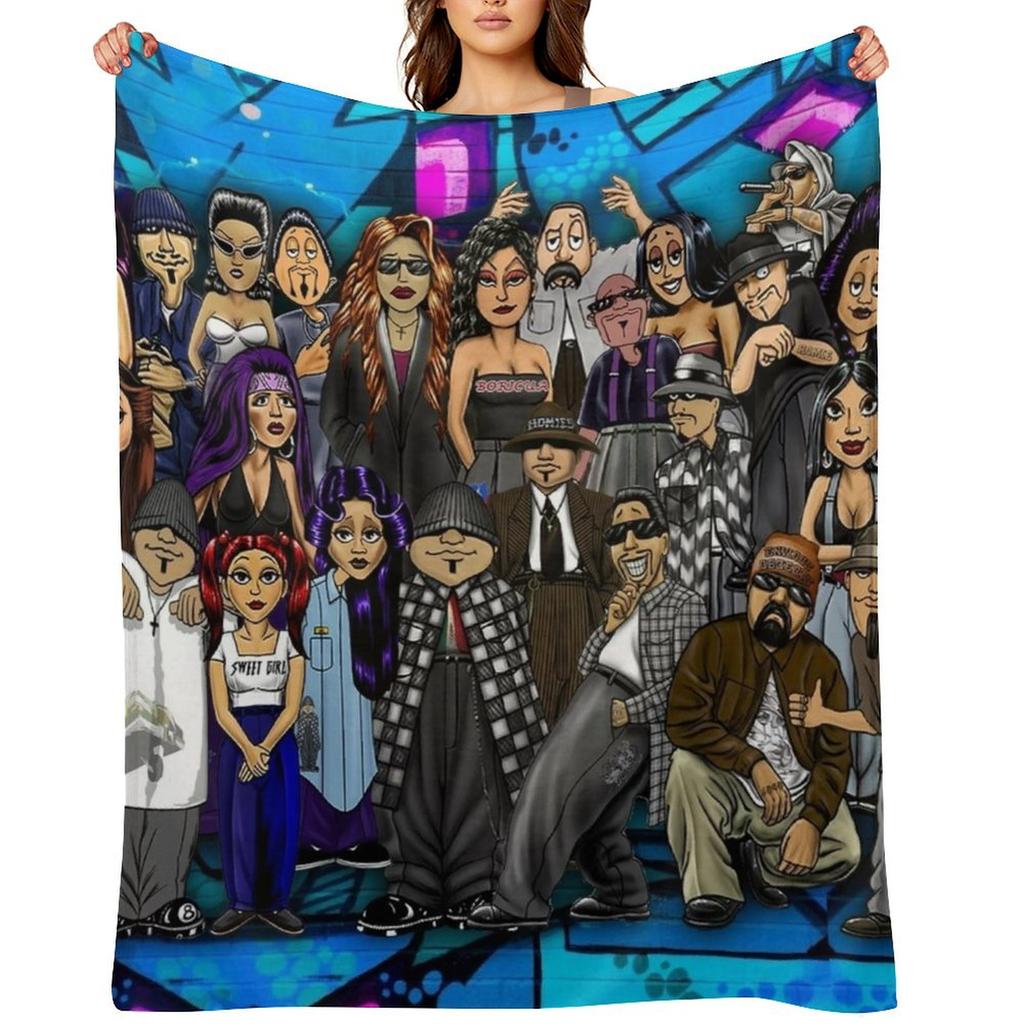 Lil Homies Posters Throw Blanket Sofas Large warm for winter Cute Blankets