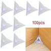 100/200 Pieces of Transparent Dust Corners for Stairs, Decorative Triangular Stair Corner,