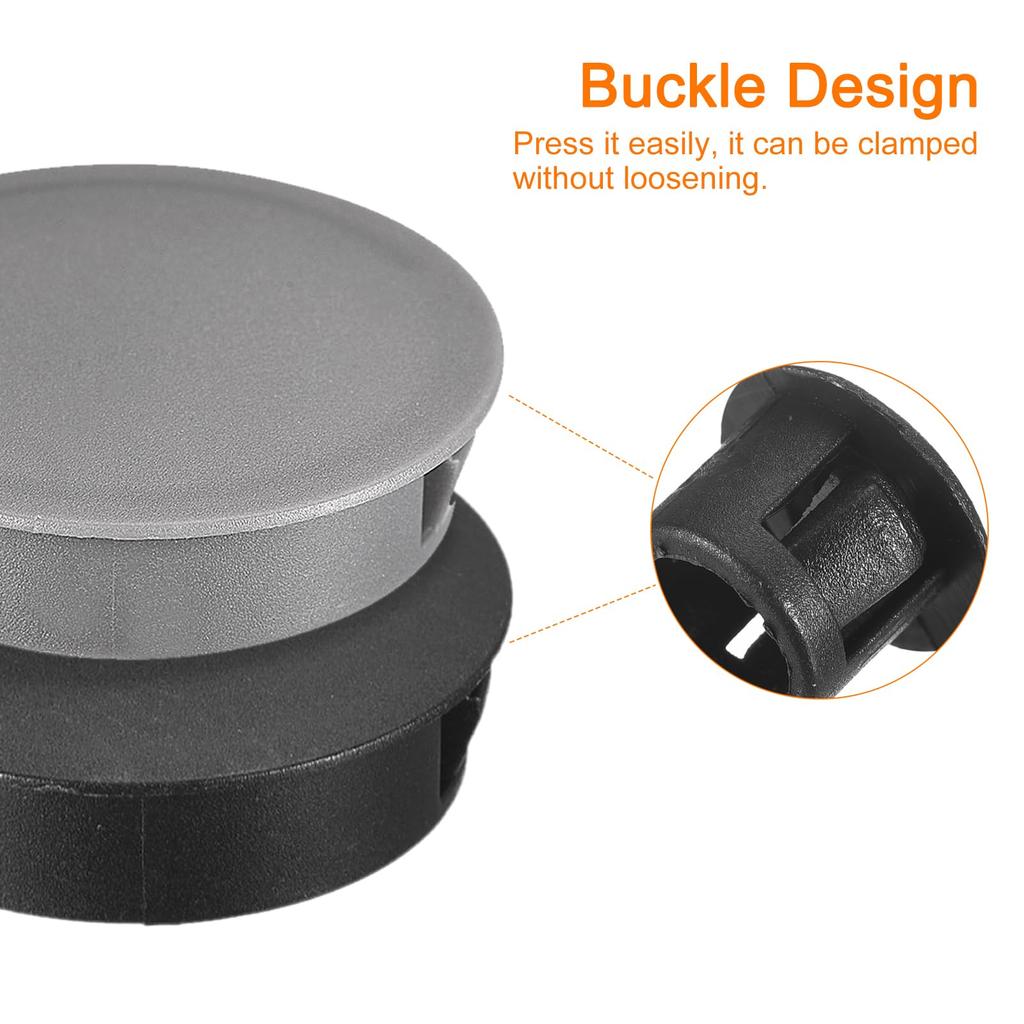 uxcell 36pcs Hole Plugs 6mm Bar End Caps Plastic Dustproof Durable Erector Pipe for Furniture Table Chair Legs Black