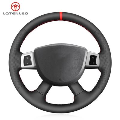 Black Faux Leather Steering Wheel Cover For Jeep Commander XK Grand Cherokee III Cherokee IV KK 2008-2010 Dodge Nitro 2007-2012