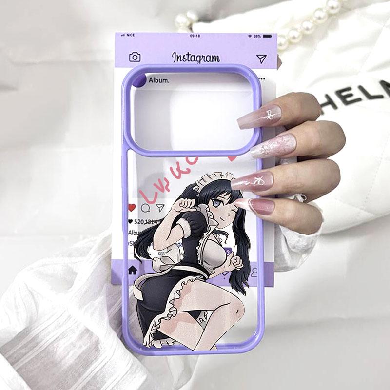 Süßes Cartoon Japan Anime Mädchen Handyhülle Für iPhone 17 Pro Max 17Pro 17 17Air Stoßfest Klar Hard Candy Matt Hülle Fundas