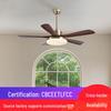 American Retro Ceiling Fan with Light - Antique Solid Wood Blades, Silent Operation, Perfect for Living Rooms