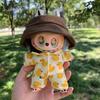Cute Fishing Hat for 17cm Labubu Plush Dolls Clothes Chill Play Mini Charm Kawaii Vinyl Face Doll  Accessories Kpop Doll Hat