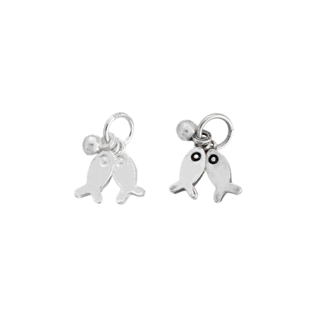 Sterling Silver Fish Pendant with Tassel Charm for DIY Bracelets/Necklaces