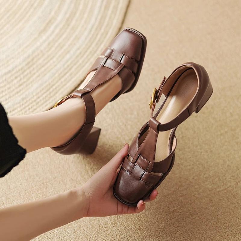 Zomer Dames Hoge Hakken Mode Pumps Blokhak Comfortabele Casual Schoenen Jurk Elegant Dames Sandalen 2025 Trend Feest Sandalias De Tacón