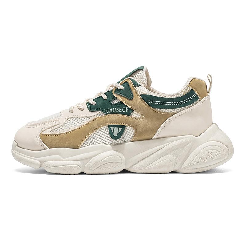 Herrenschuhe Sommer atmungsaktiv rutschfest Netz Sport Freizeit Teenager innere Absatzhöhung weiche Sohle Laufen Reisen Papa Schuhe