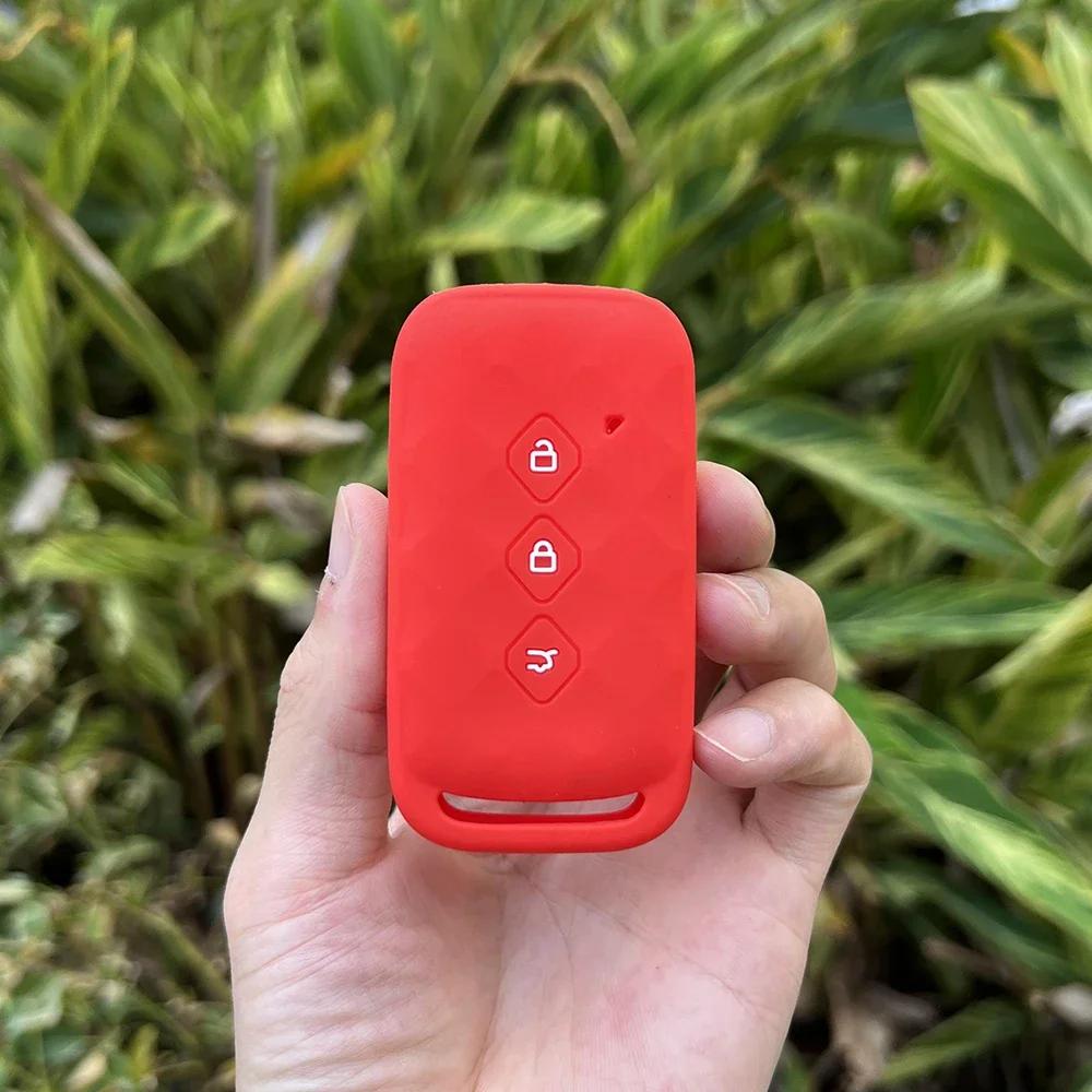 3 Button Silicone Car Key Cover Protect Case Set for Baojun 510 730 360 560 RS-5 530 630 Wuling Hongguang S Keychain Accessories