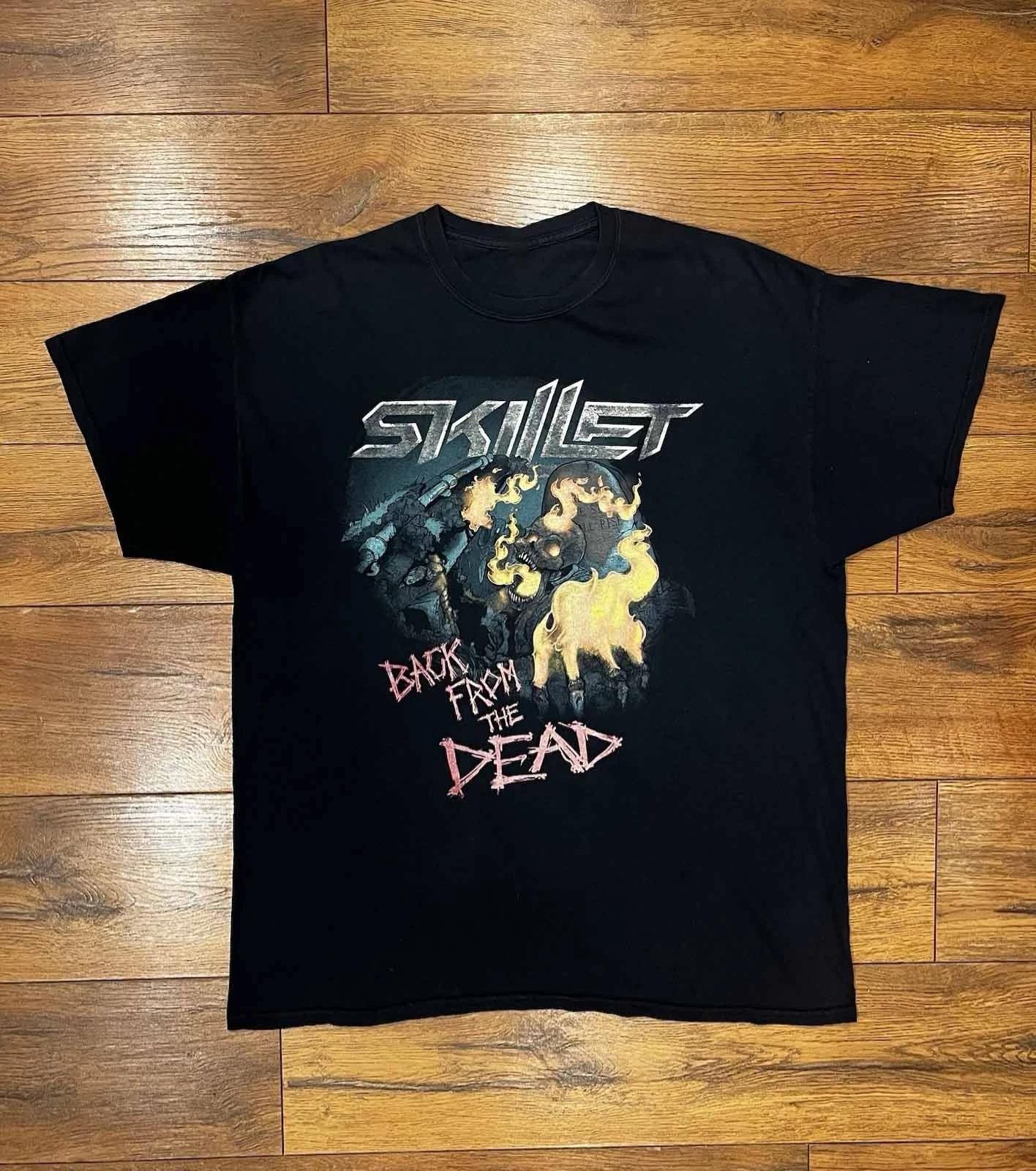 

Skillet Band Back From The Dead Ablum 100% Cotton T-shirt Mens Tees Top S to 5XL 2F1898 2XL