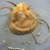 Feather Women Mini Mesh Hat Headband Flower Veil Hair Clips  Wedding Hair Accessory