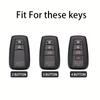 Zinc Alloy Leather Car Key Cover Housing Key Fob For Toyota Prius Camry Corolla C-Hr Chr Rav4 Land Cruiser Prado Key Fob