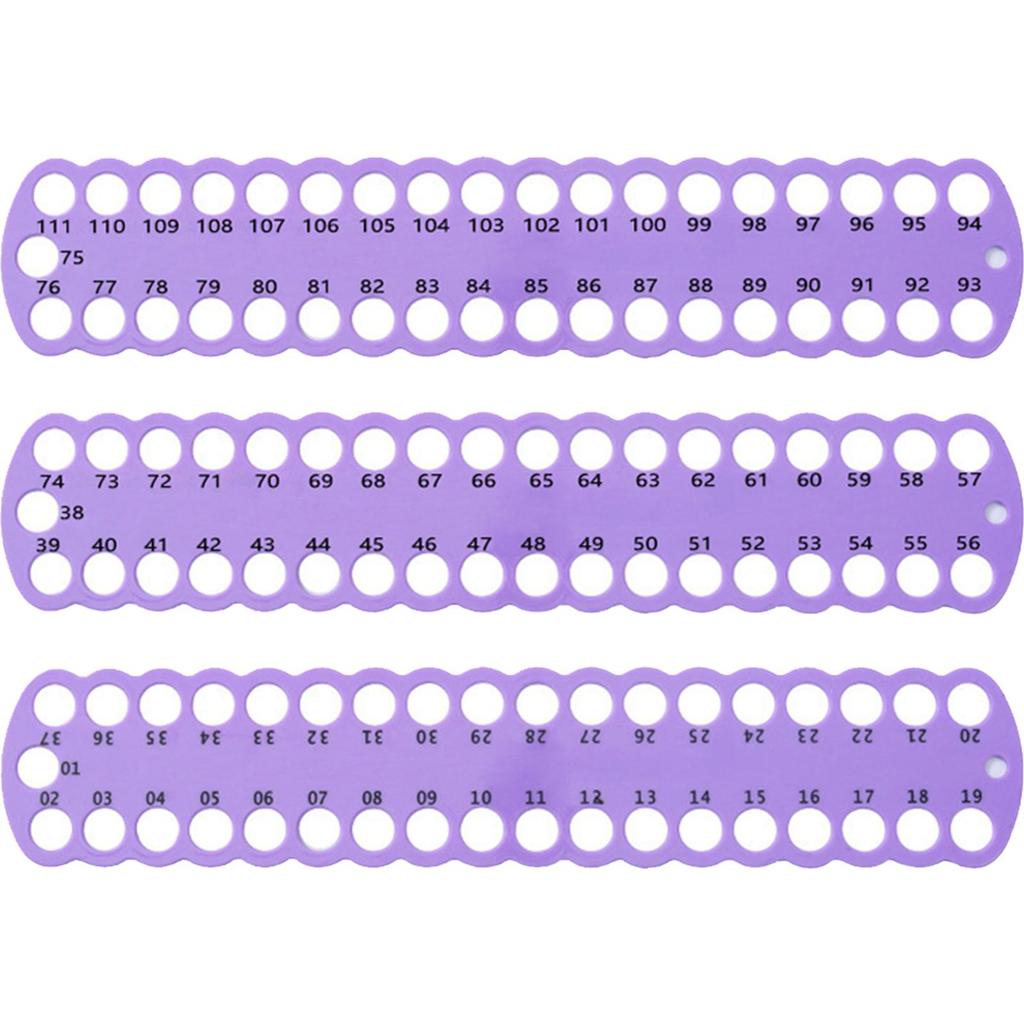 3pcs Embroidery Floss Organizer PC 37-Hole Cross Stitch Row Line Board Cross Stitch Thread Holder for Sewing Needlework Knitting