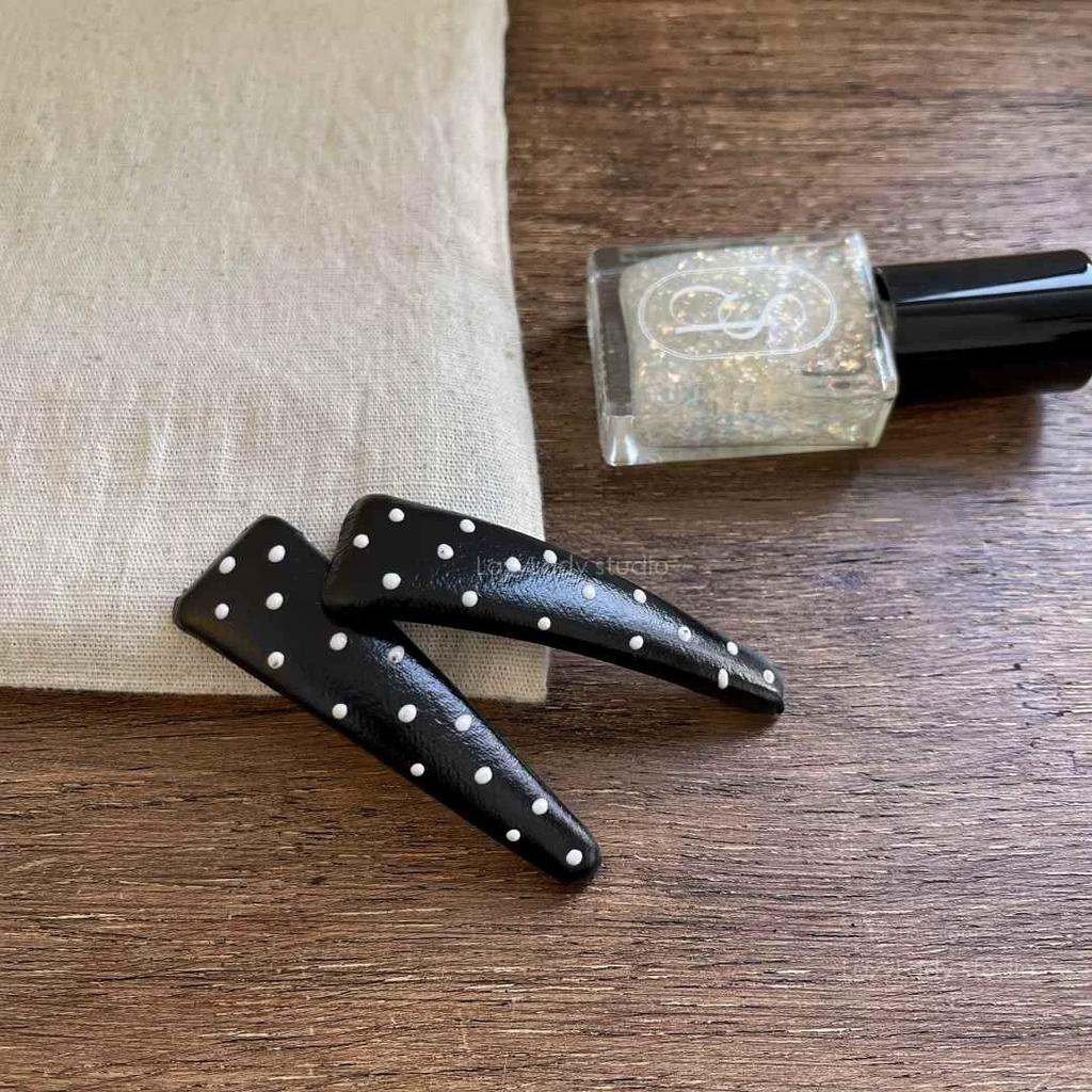 Stilvolle, süße und coole Polka Dot Haarspangen, Pony-Clips, niedliche und vielseitige dreieckige Seitenhaarspangen und Haarschmuck