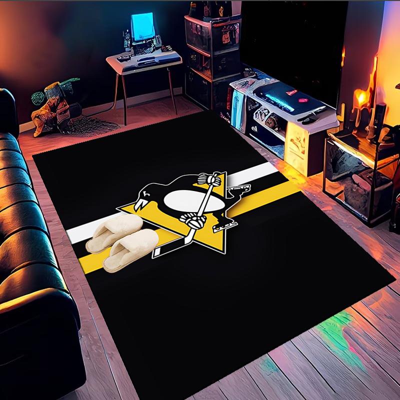 Penguins Heart Logo Art Area Rug Suitable for Indoor And Outdoor,Carpets for Kitchens, Homes, Offices, Living Rooms,Home Decor,Christmas Gift