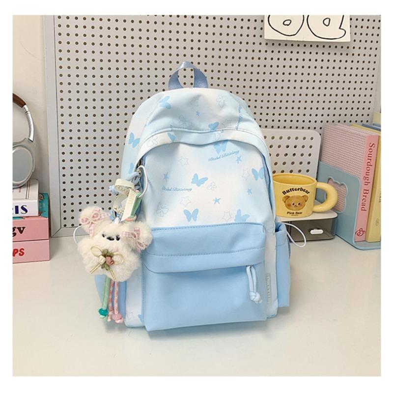 The New Schoolbag Is High-value, Fresh, Sweet, Literary and Cute Butterfly Backpack, Light Travel Backpack for Junior High School Students