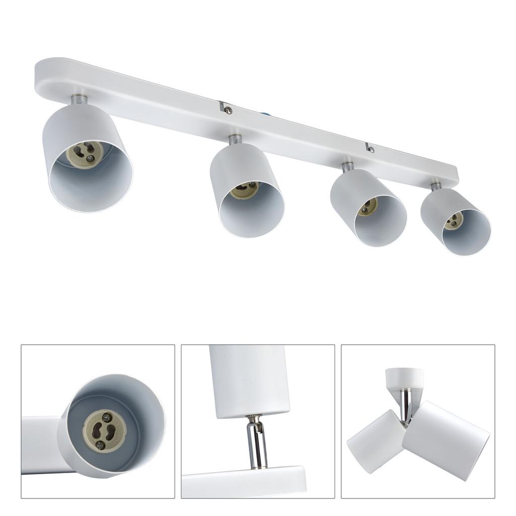 GU10 Lamp Holder 4 Head Rotating Ceiling Mounted Base for Canteen Shopping Mall Showcase