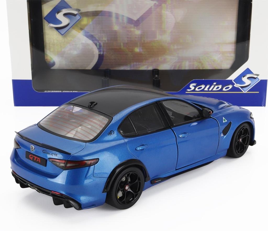 scale Alfa Romeo Giulia GTA 2022 Blue diecast model car by Solido number 1/18 (product 1806906)