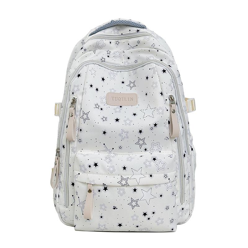 Backpack Korean Version of College Wind Stars Lightweight Cute Backpack Campus Class Sweet Outdoor Travel Student Schoolbag