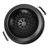 Round Thai BBQ Grill Pan Black Grill Pan with Side Portable Hot Pot Grill Pan Restaurant Use