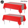 Checkered Race Car Party Tablecloths Black White Checkered Flag Tablecloth Racetrack Tablecover Racing Birthday Party Supplies