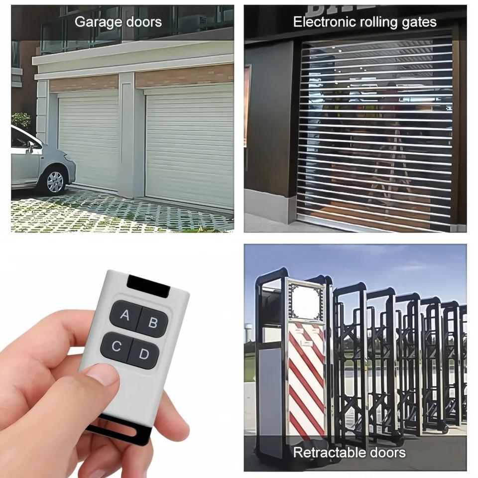 433MHz Universal RF Remote Control Learning Code Transmitter for Garage Door 2/4 Channels Cloning Duplicator