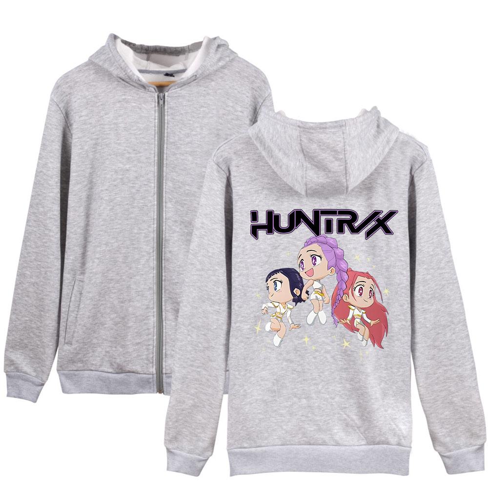 Women Men's Zipper Hoodie Fashion Jacket KPop Demon Hunters Print Sweatshirt Casual Clothes Men Clothing